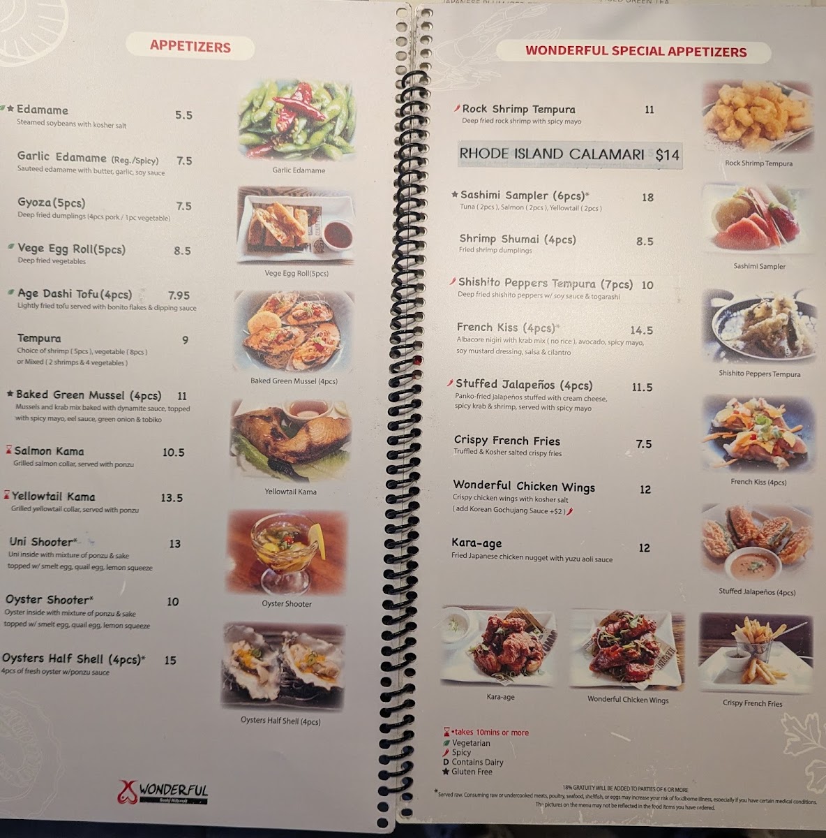 Wonderful Sushi Hillcrest Menu 4