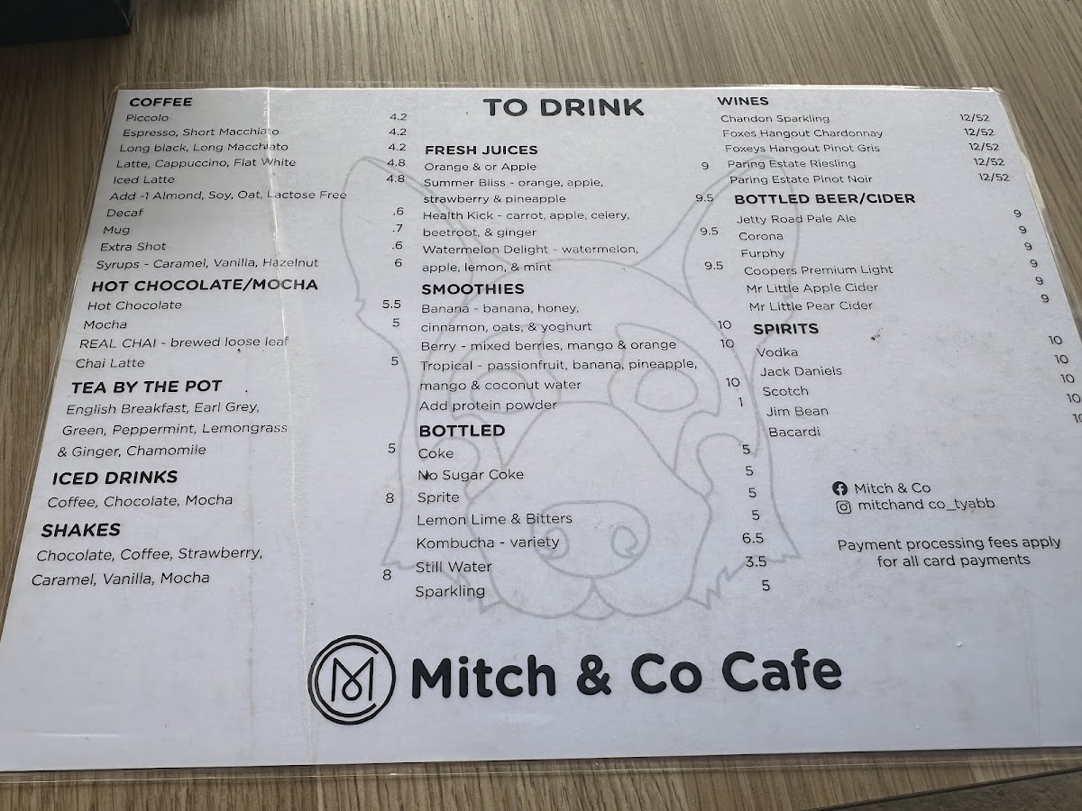 Mitch & Co Cafe Menu 4