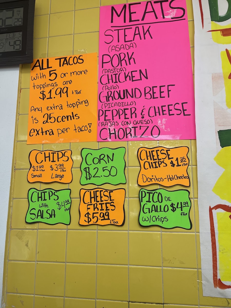 Fuerte Restaurant Menu 3