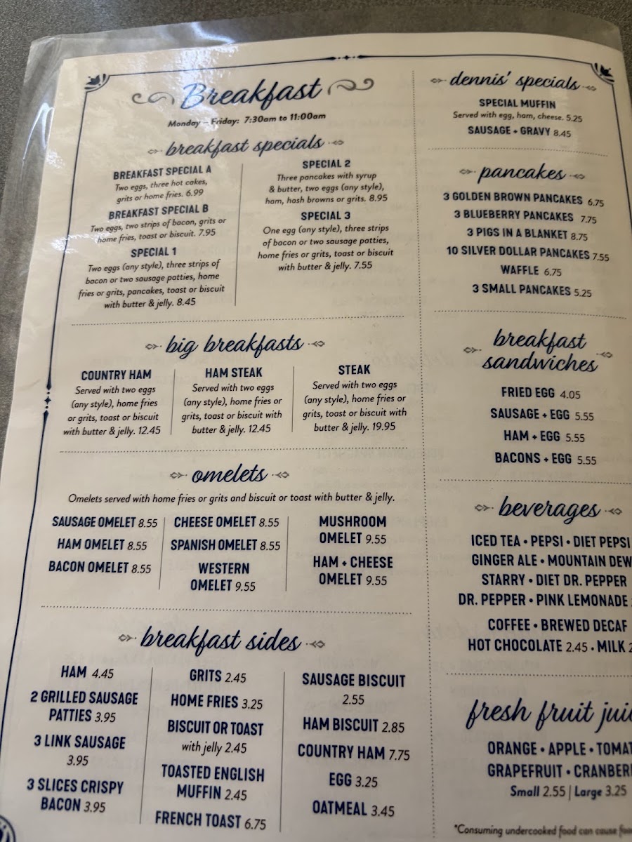 Dennis Spaghetti & Steak House Menu 6
