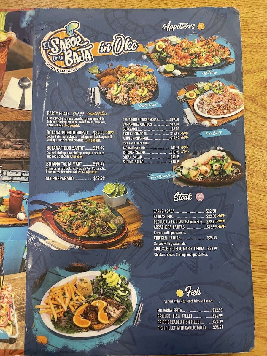EL SABOR DE LA BAJA OKC Menu 7