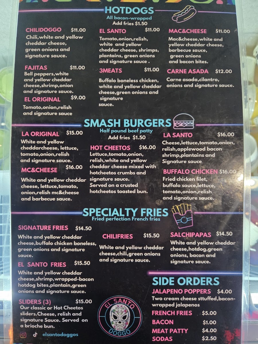 Tiajuana Food Court Menu 1