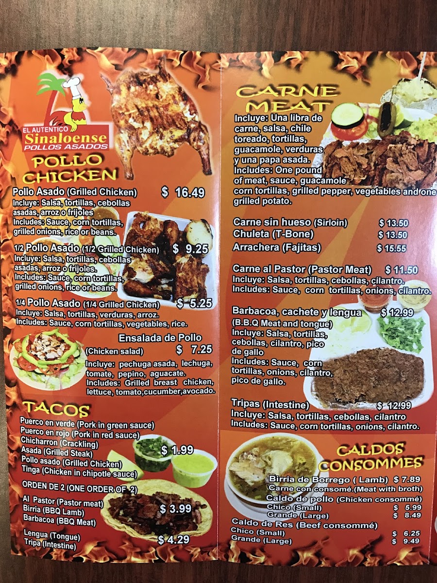 El Auténtico Sinaloense Menu 10