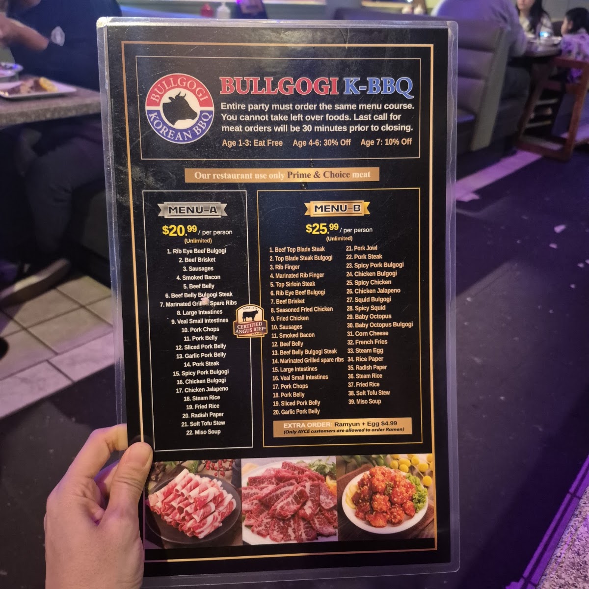 Bullgogi Korean BBQ Menu 3