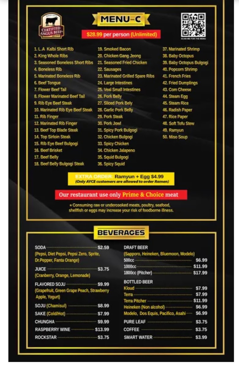 Bullgogi Korean BBQ Menu 4