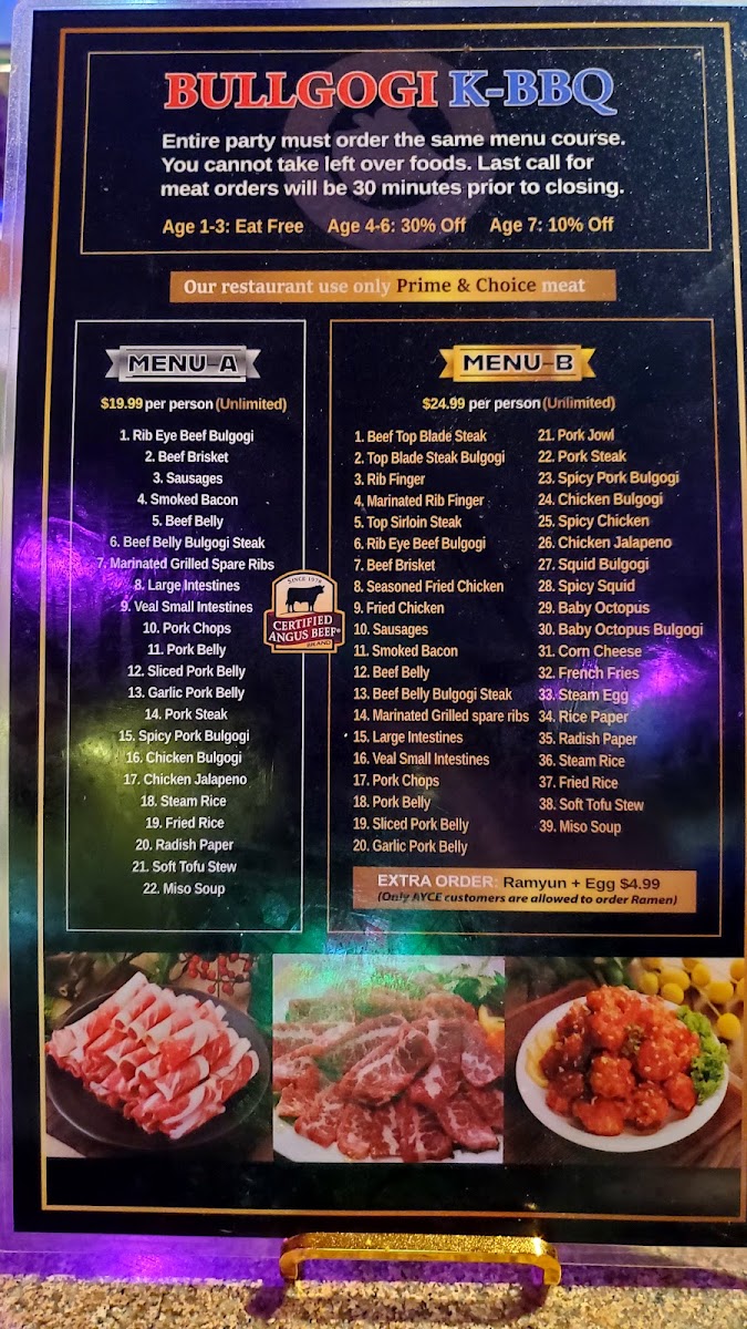 Bullgogi Korean BBQ Menu 5
