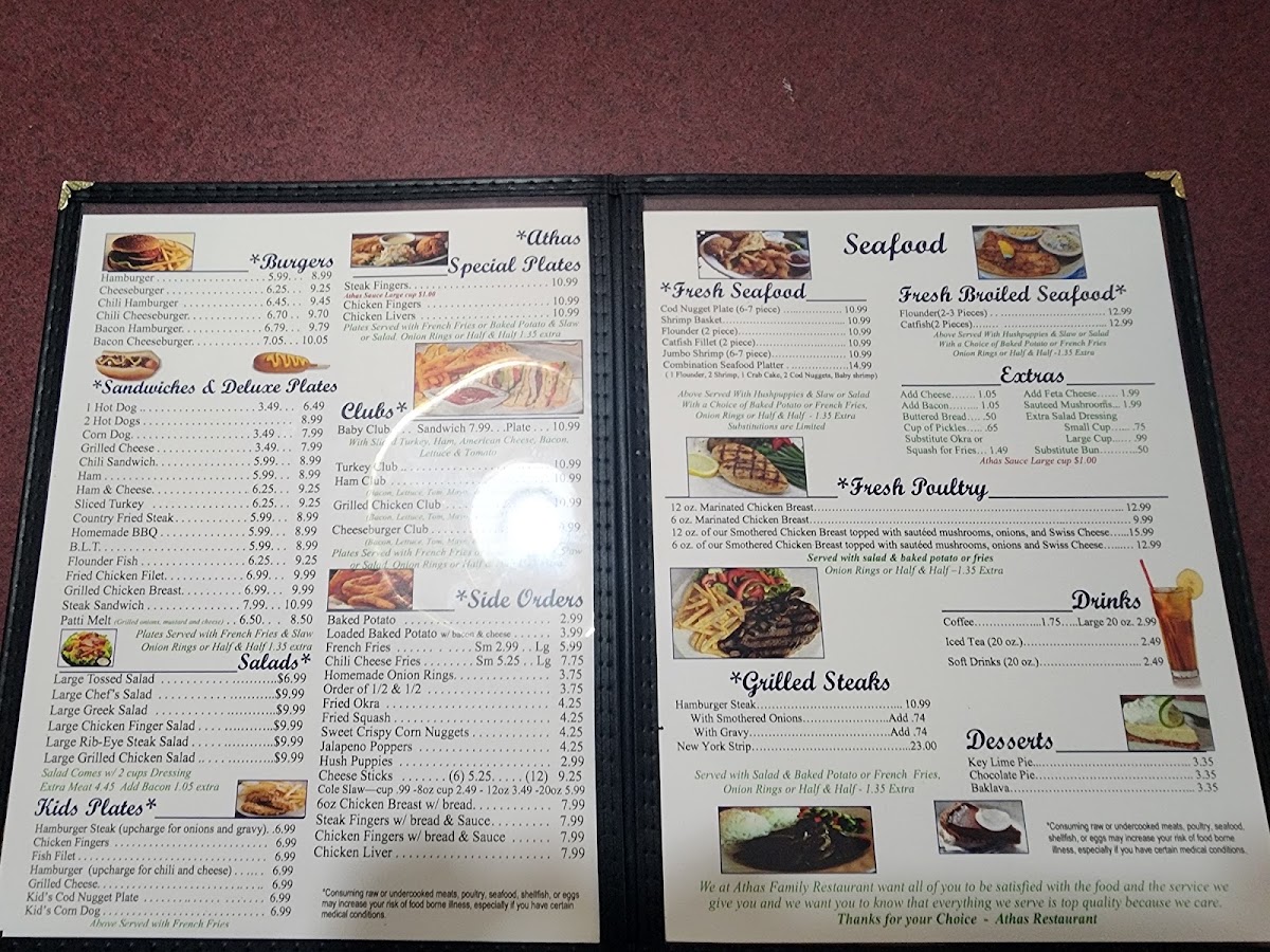 Athas Family Restaurant Menu 5