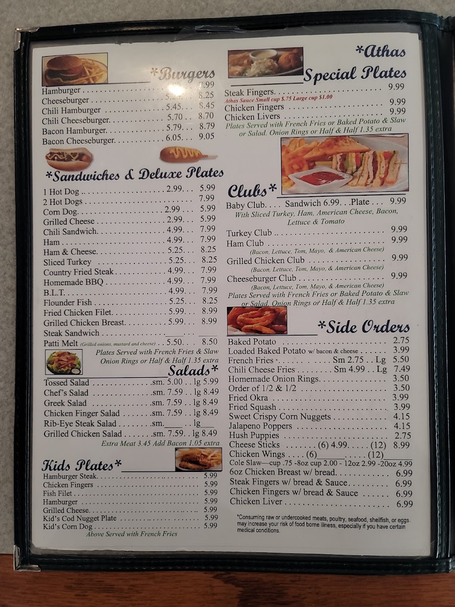 Athas Family Restaurant Menu 6
