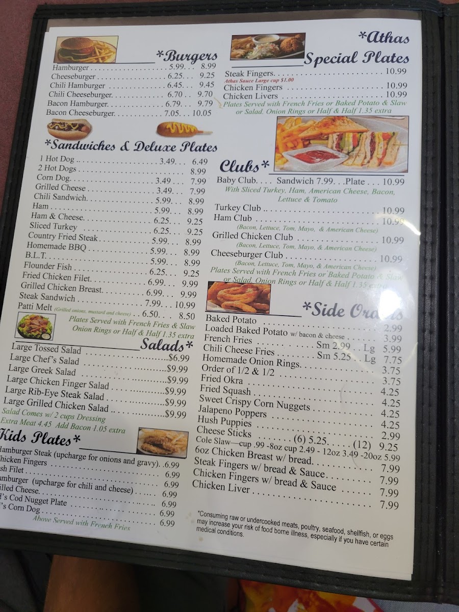 Athas Family Restaurant Menu 7