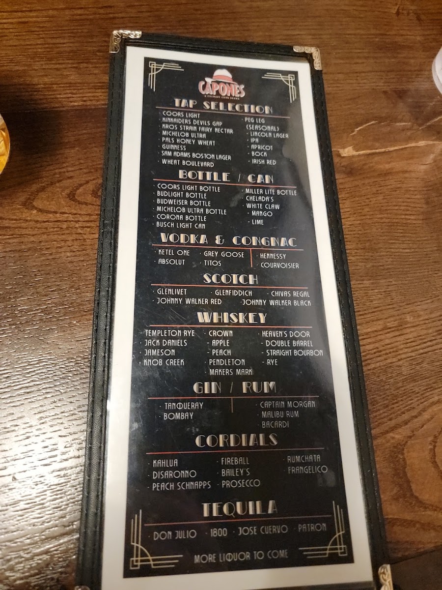 Capones | Bar and Grill Menu 9