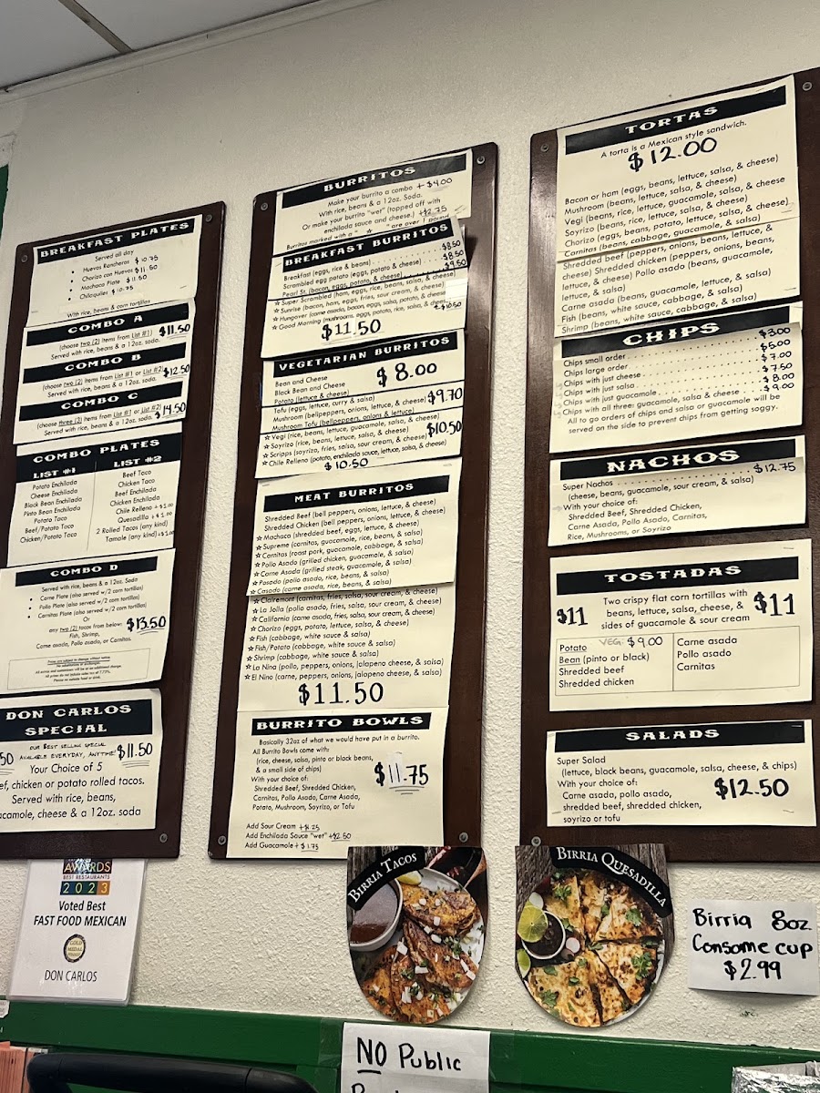 Don Carlos Taco Shop Menu 6