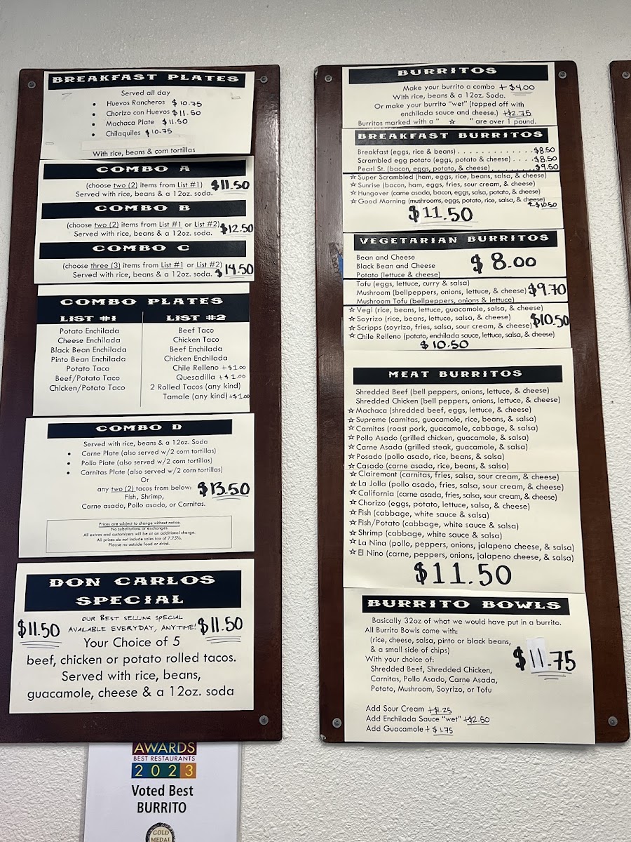 Don Carlos Taco Shop Menu 9