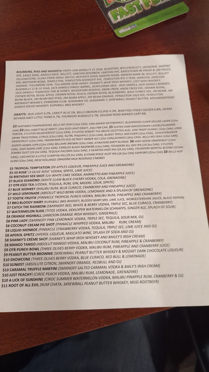 On the Rocks Bar & Grill Menu 7