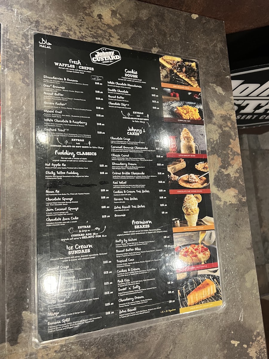 Johnny Custard Dessert Co Menu 7
