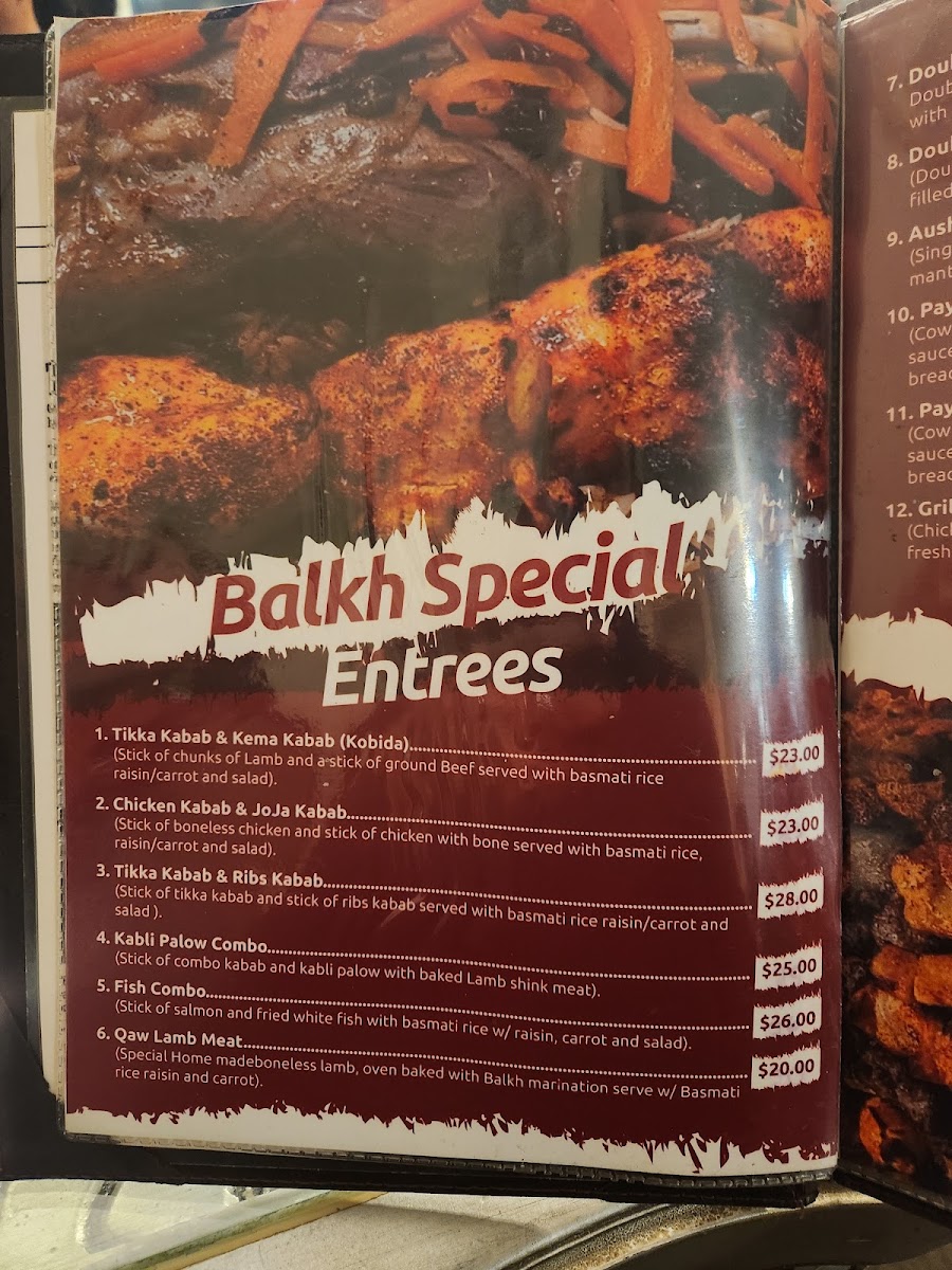 Balkh Shish Kabab House Menu 5