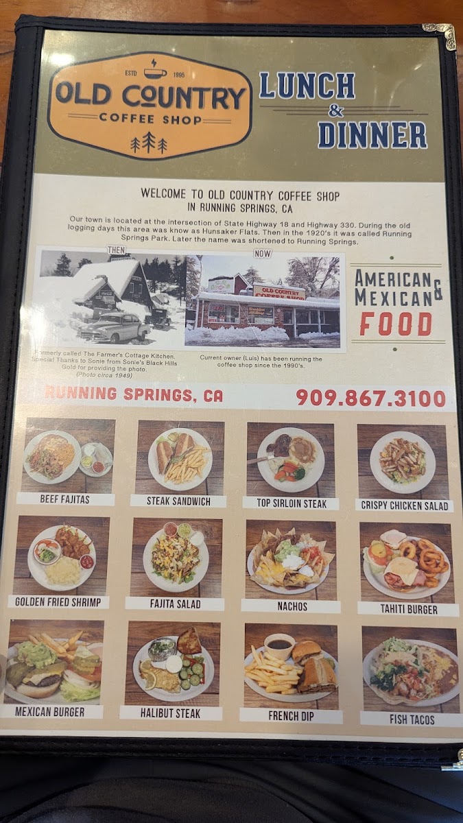 Old Country Coffee Shop Menu 1