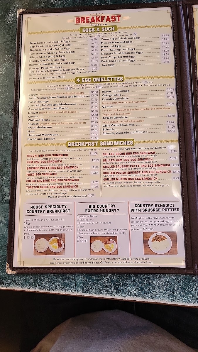 Old Country Coffee Shop Menu 8