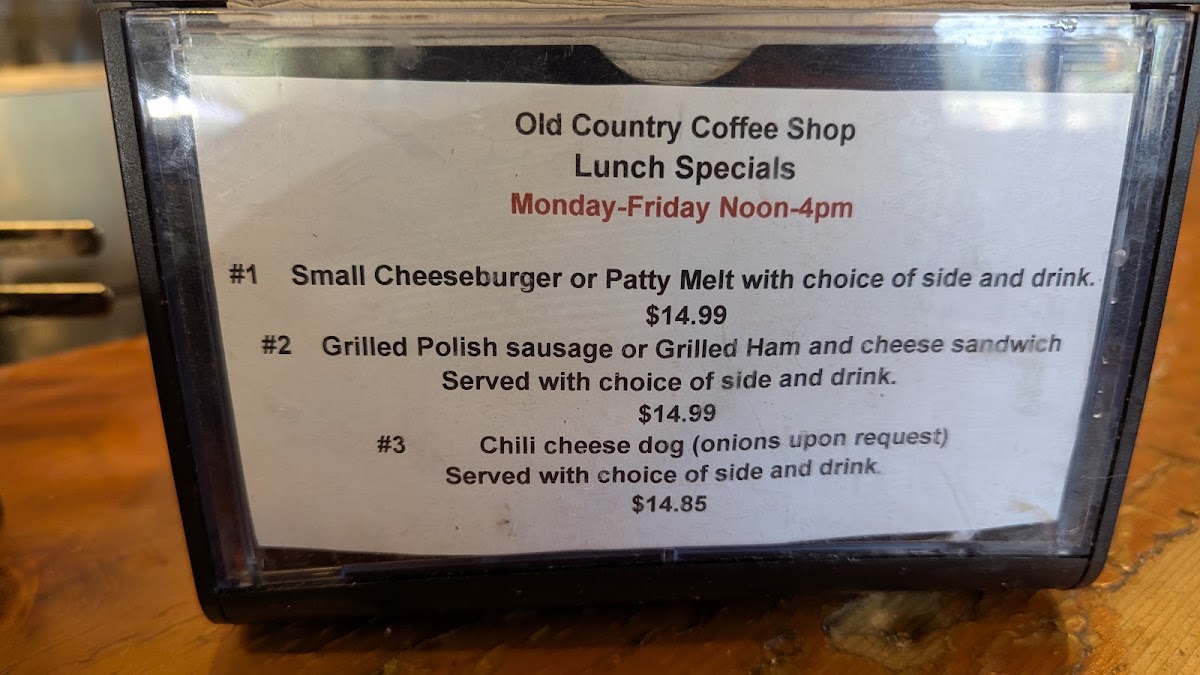 Old Country Coffee Shop Menu 9