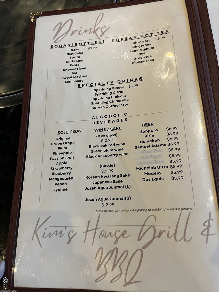 Kim's House Grill & BBQ Menu 3