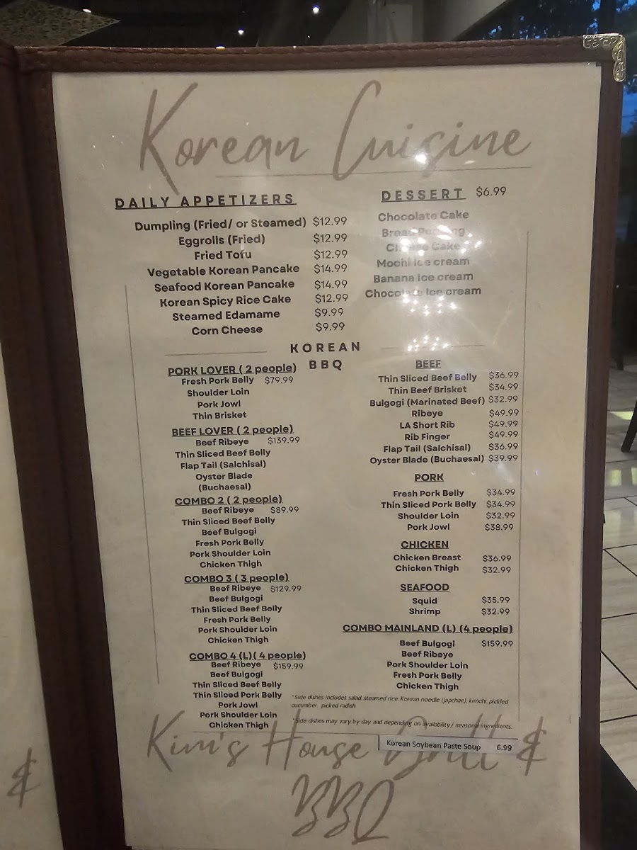 Kim's House Grill & BBQ Menu 4