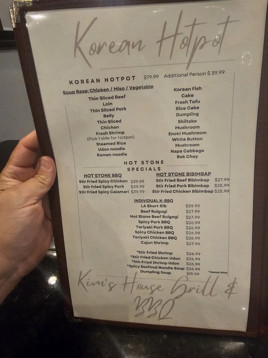 Kim's House Grill & BBQ Menu 9