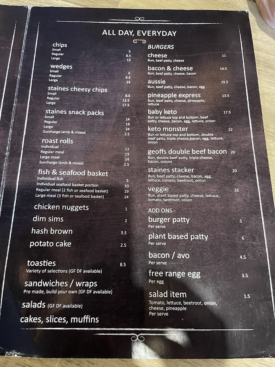 Coffee Staines - Café and Catering Menu 10