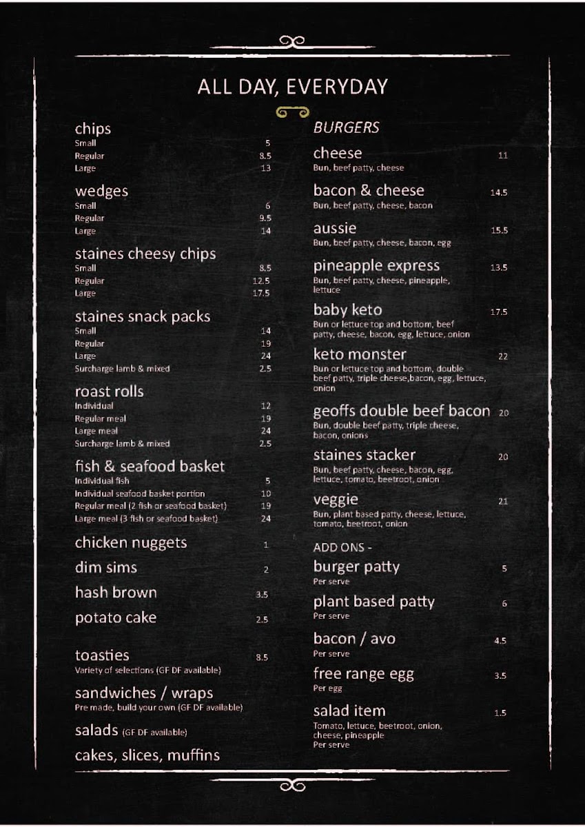Coffee Staines - Café and Catering Menu 5