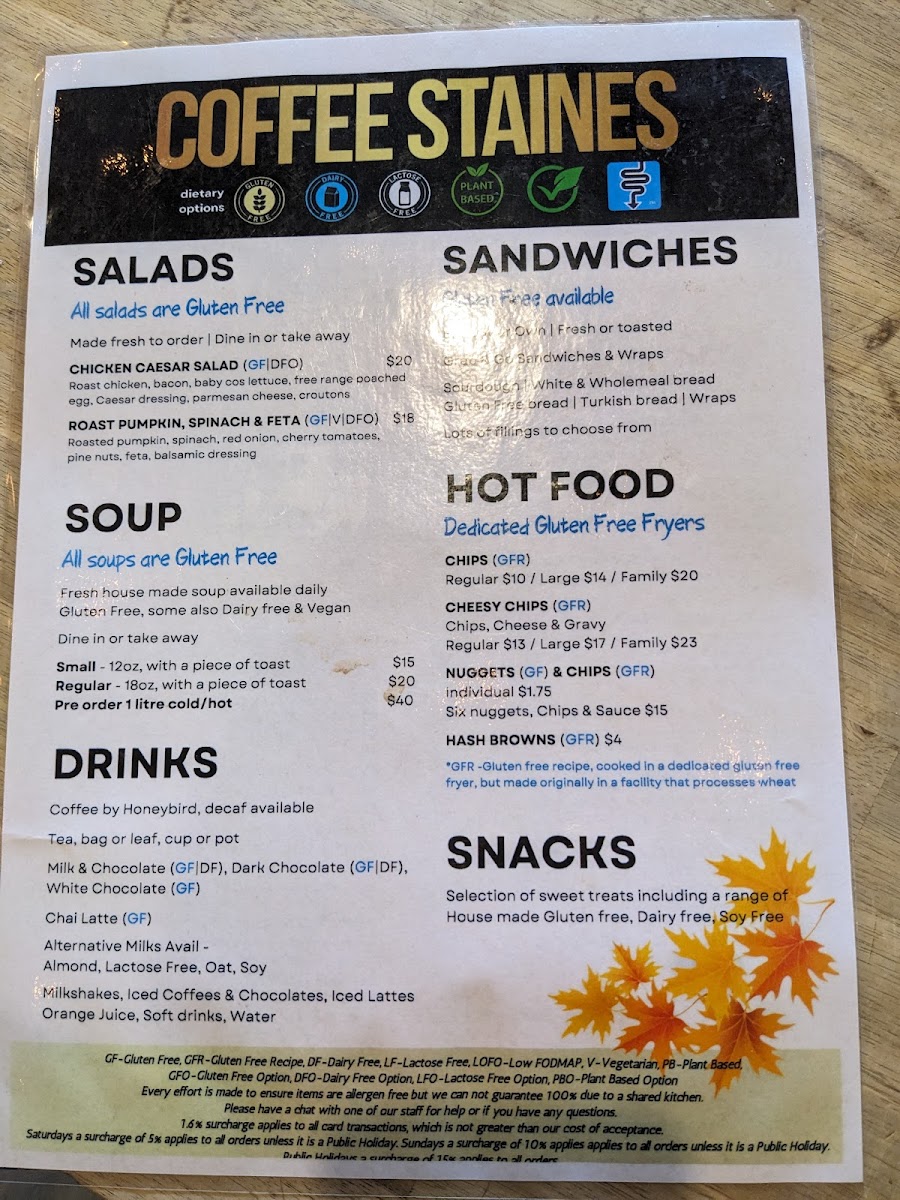 Coffee Staines - Café and Catering Menu 8