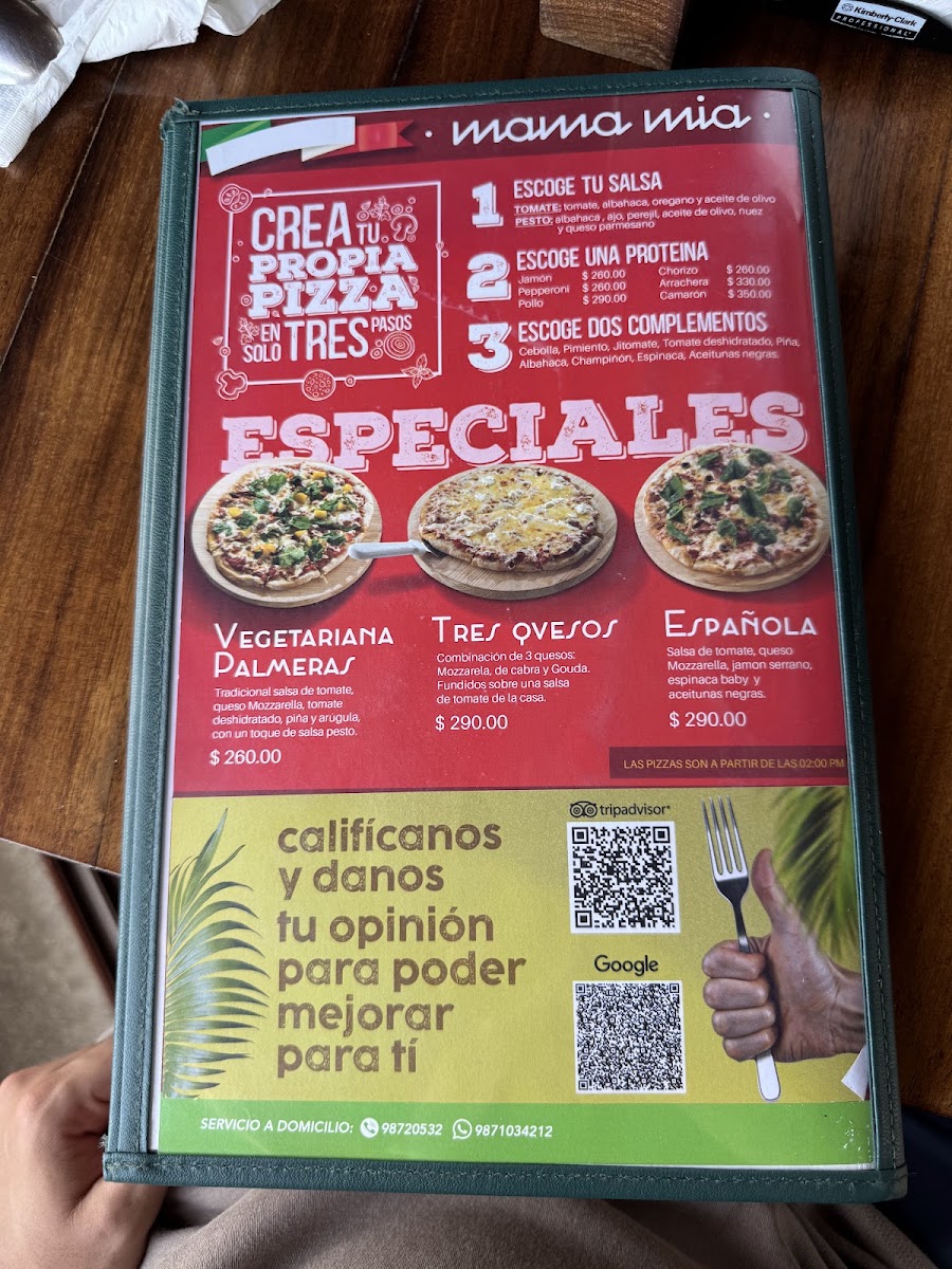 Restaurante Palmeras Cozumel Menu 2