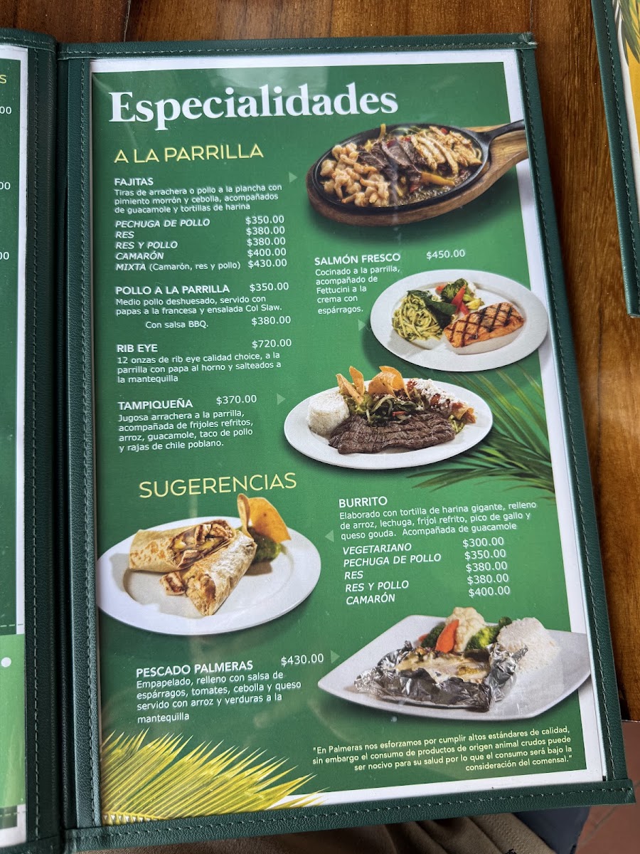 Restaurante Palmeras Cozumel Menu 3