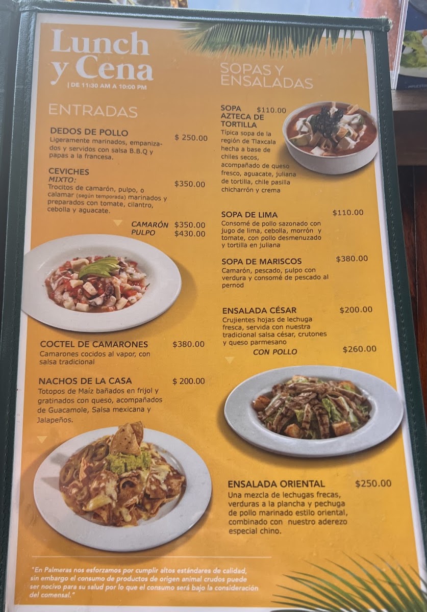 Restaurante Palmeras Cozumel Menu 7