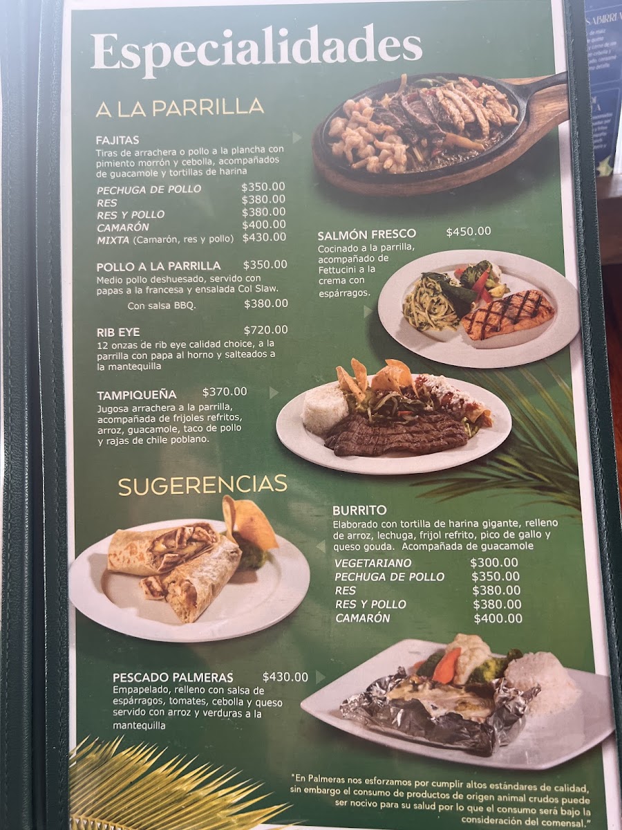 Restaurante Palmeras Cozumel Menu 8