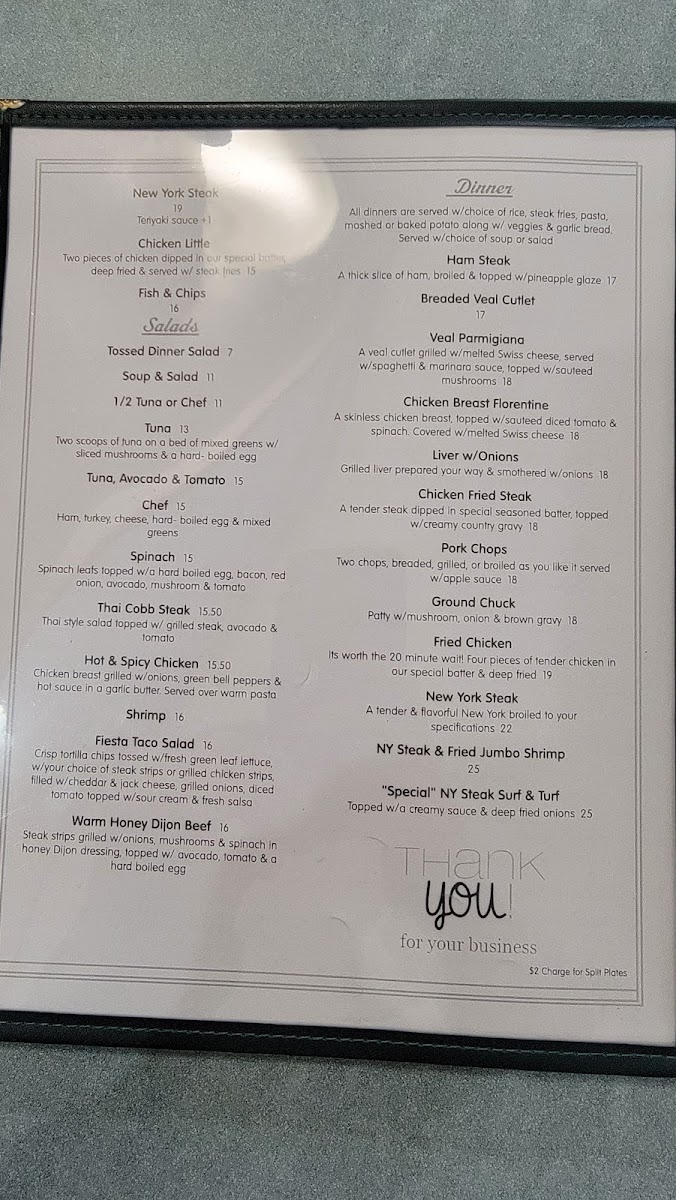 Gunter's Restaurant Menu 10