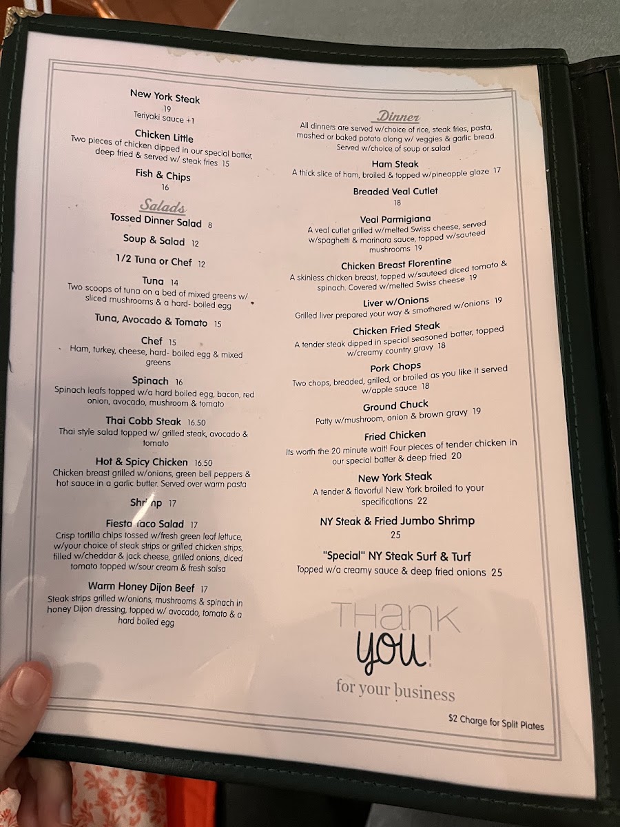 Gunter's Restaurant Menu 3