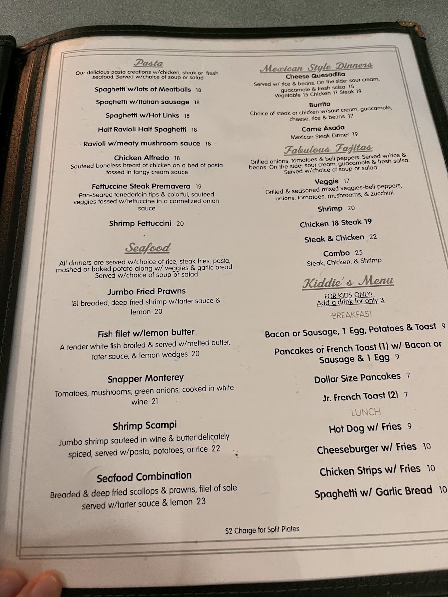 Gunter's Restaurant Menu 5