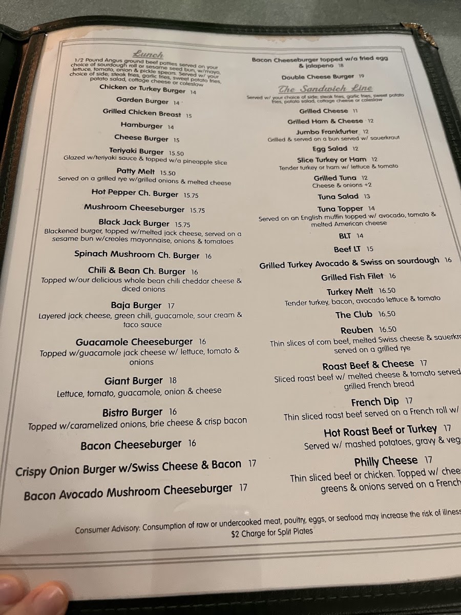 Gunter's Restaurant Menu 6