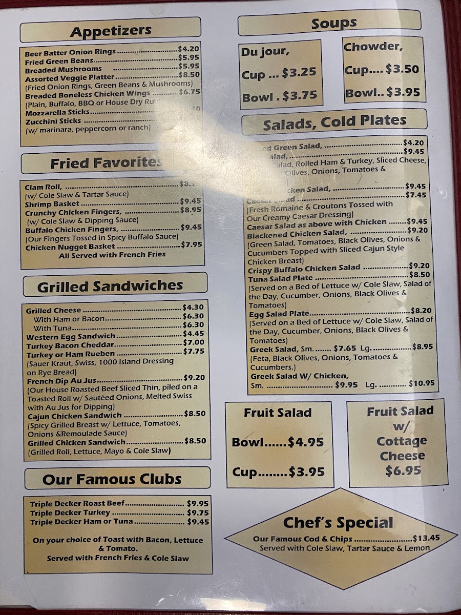 Martindale Chief Diner Menu 10