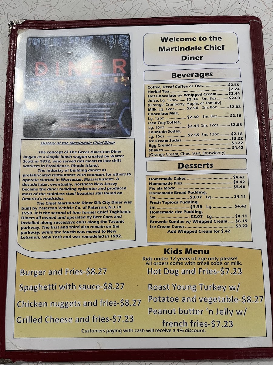Martindale Chief Diner Menu 4
