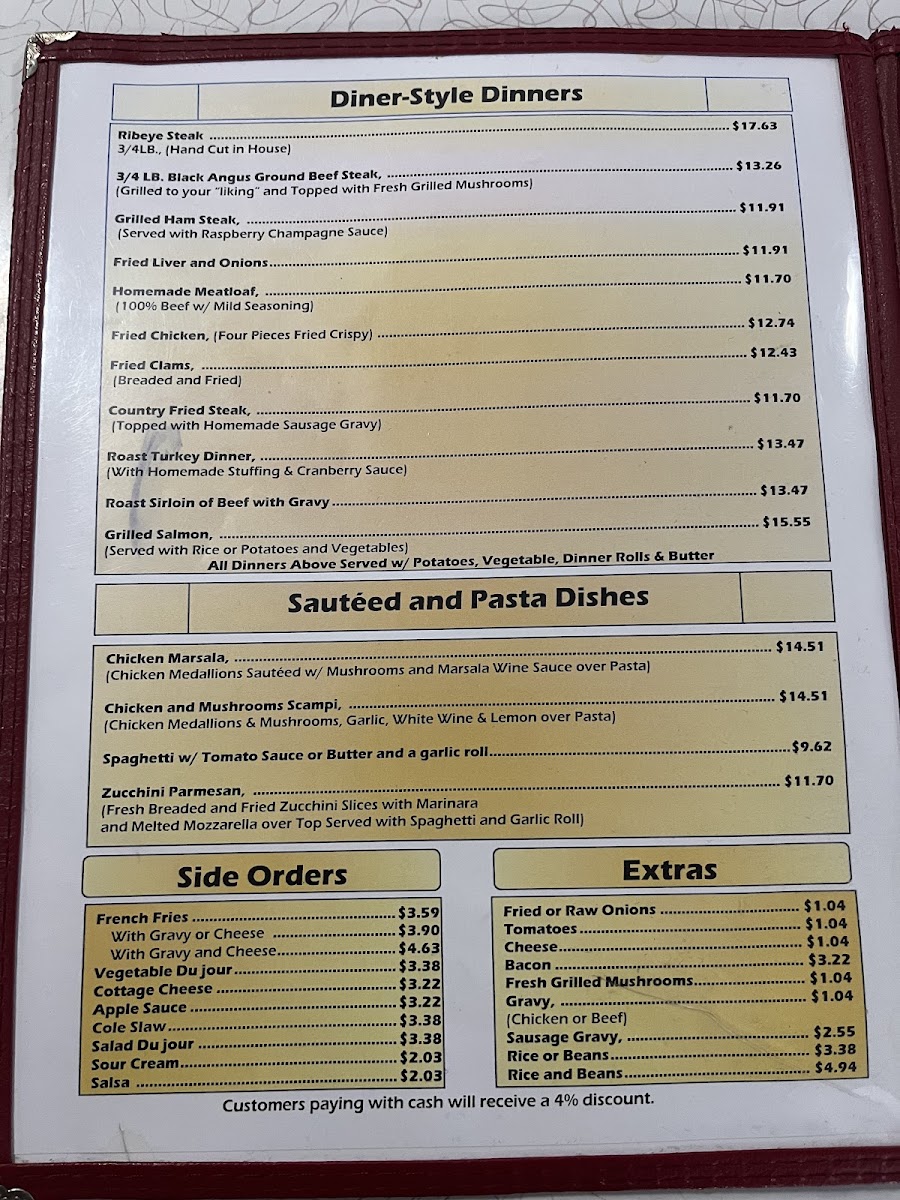 Martindale Chief Diner Menu 5