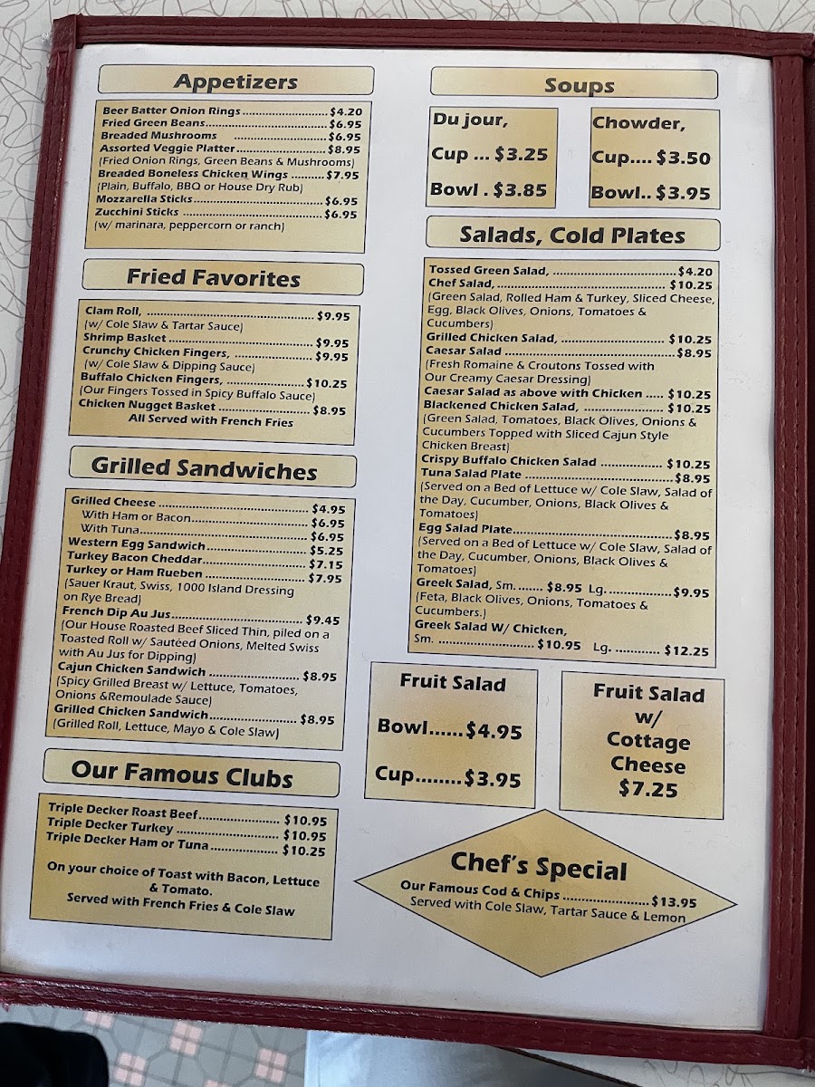 Martindale Chief Diner Menu 7