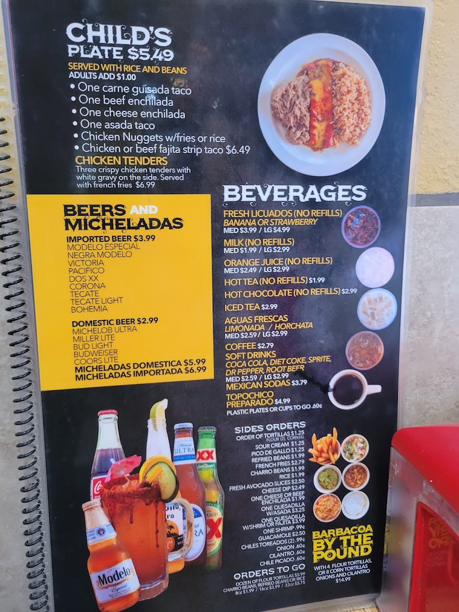 La Tapatia Restaurant Menu 2