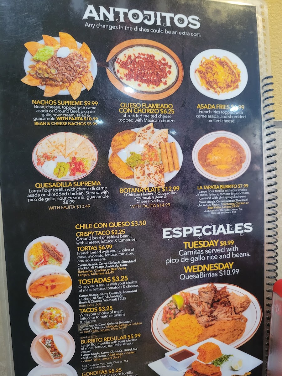 La Tapatia Restaurant Menu 3