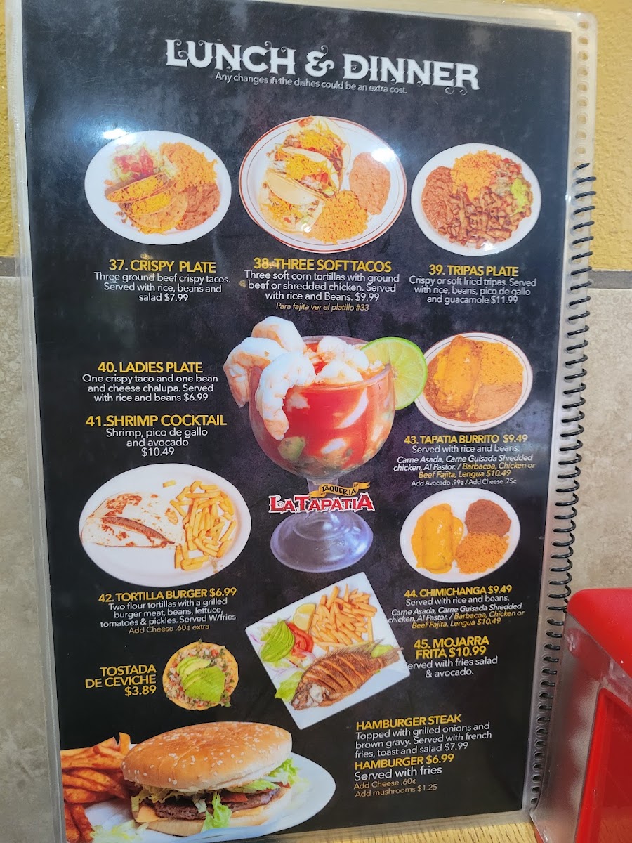 La Tapatia Restaurant Menu 4