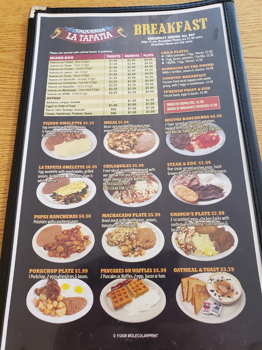 La Tapatia Restaurant Menu 8