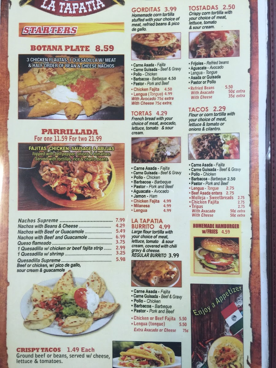 La Tapatia Restaurant Menu 9