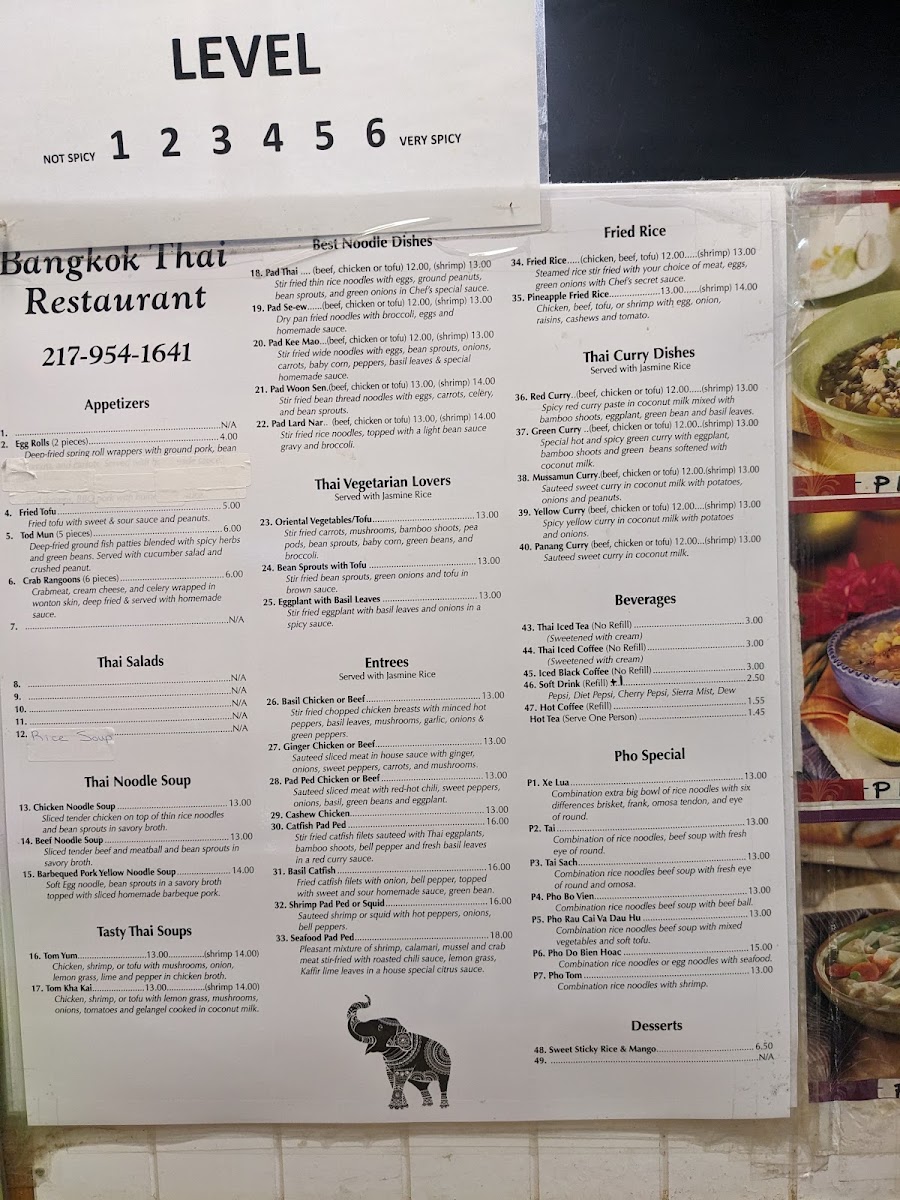 Bangkok Thai Restaurant & Pho 911 Menu 4