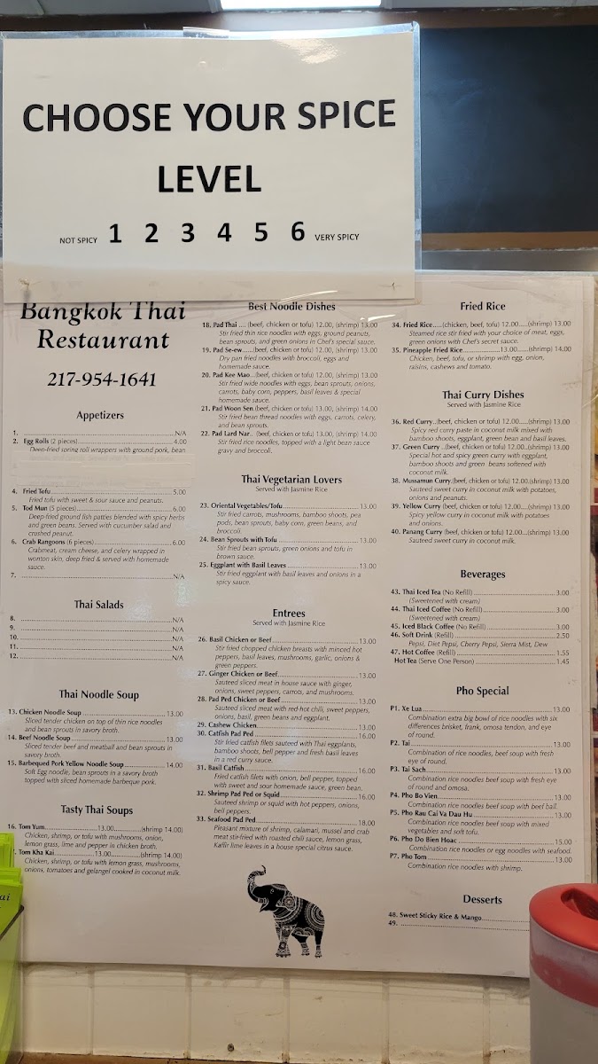 Bangkok Thai Restaurant & Pho 911 Menu 5