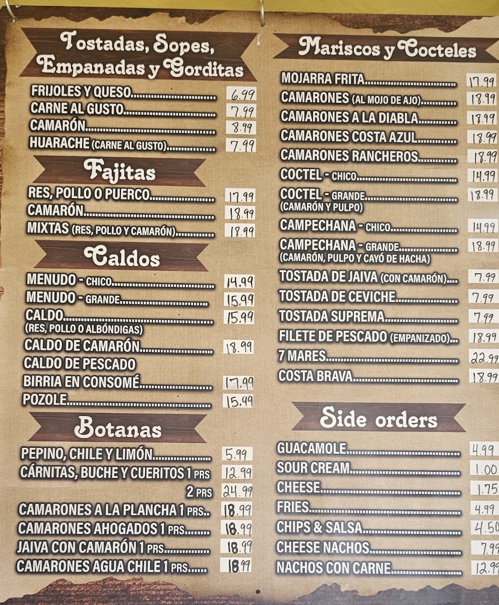 El Trigo Restaurant Menu 2