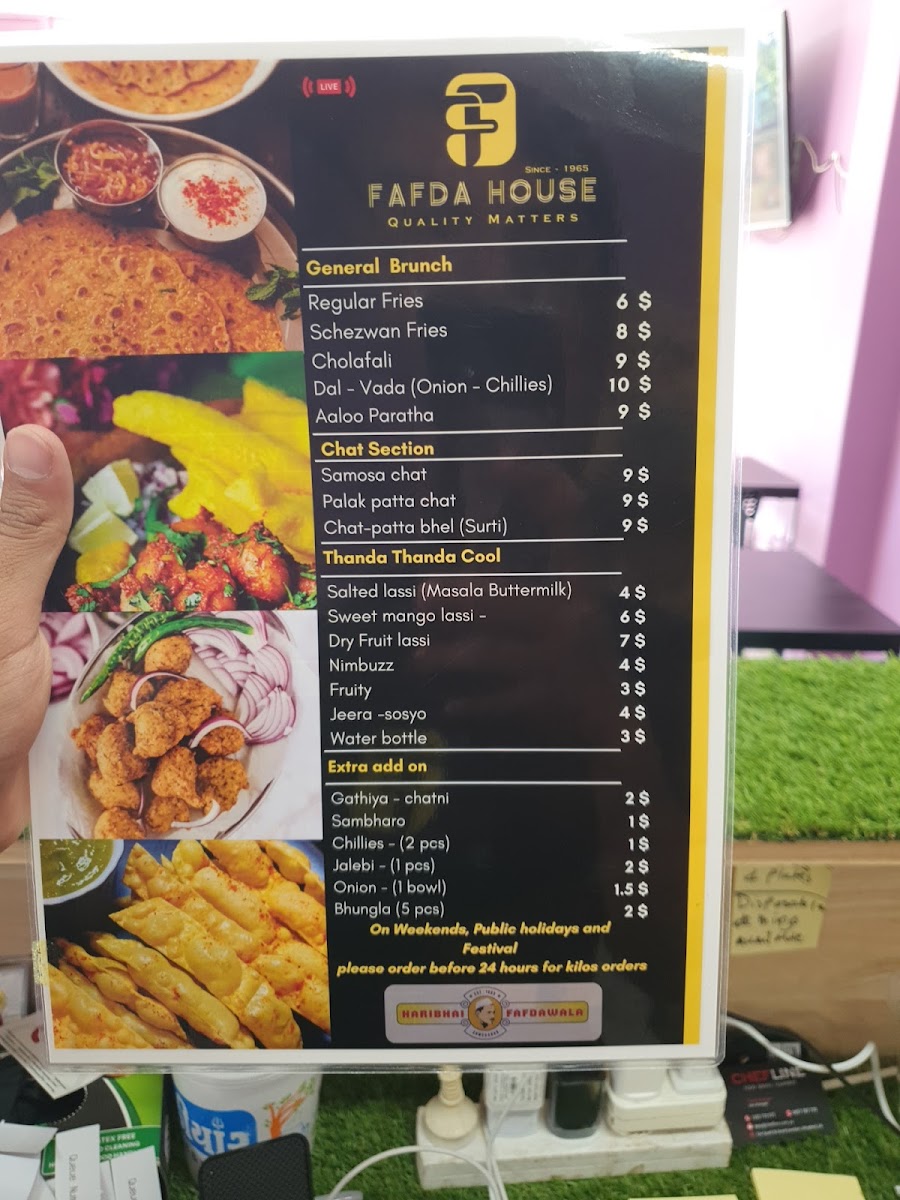 FAFDA house - Pure Veg Indian cafe and take away shop Menu 4