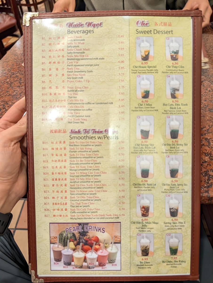 Thiên Long Restaurant Menu 2